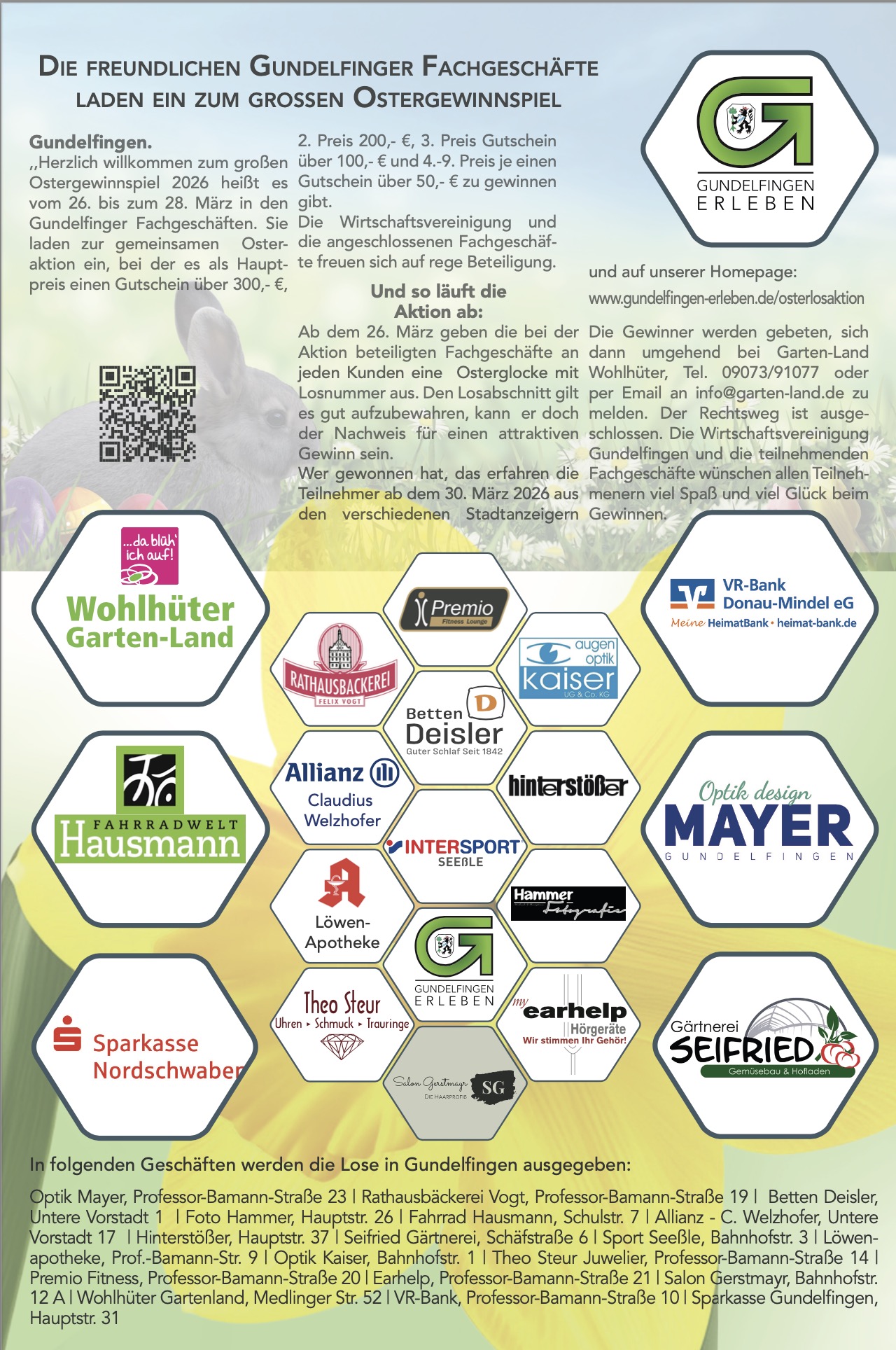 Osterlosaktion Plakat Vorlage